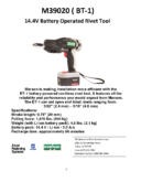 Marson BT-1 39020 Cordless parts list with AFS part numbers
