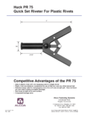 Huck PR 75 Rivet Too Manual – Quick Set Riveter for Plastic Rivets