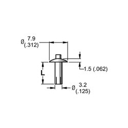 brazier head aluminum stainless steel drive rivets