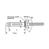Gesipa Dome Head Bulb-tite Rivet (diagram)