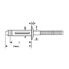Gesipa Flat Head Bulb-tite Rivet (diagram)
