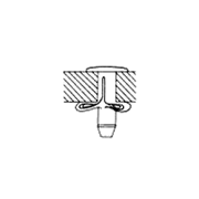 Gesipa Flat Head Bulb-tite Rivet (set diagram)