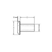 01121-00617 Chobert Rivet Dome Head, Steel, 3/16″ Dia.
