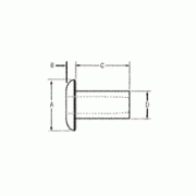 01131-00408 Chobert Rivet Dome Head, Aluminum, 1/8″ Dia.