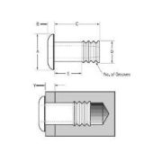 01101-00508 Grovit Rivet Dome Head, Steel, 5/32″ Dia.
