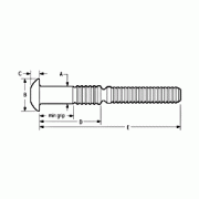 C6LB-C12-4 C6LB Brazier Head Huckbolt, 3/8″ Dia.