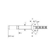 RV6177-6-5 Steel Countersunk Mega Grip Rivet, 3/16″ Dia.
