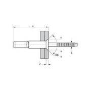 SSCI-08-08 Steel Countersunk Head Interlock Rivet, 1/4″ Dia.
