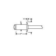SSB5-2 Stainless/Steel Klik-Fast Button Head Rivet, 5/32″ Dia.