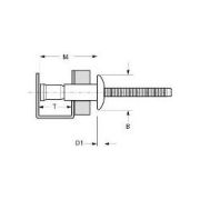 BALVA-06-04 Aluminum Large Flange Monobolt Rivet, 3/16″ Dia.