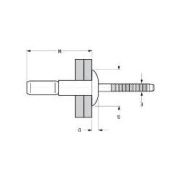 SSLVA-E06-07 Steel Large Flange Monobolt Rivet, 3/16″ Dia.