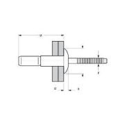 BAPI-08-10 Aluminum Protruding Head Interlock Rivet, 1/4″ Dia.
