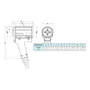 Huck SF20 - 12mm, 14mm, 16mm, 1/2" & 5/8" Bobtail Tool Dimensions