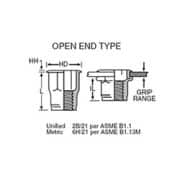 10-24 UNC A-H Series, Grip: .130-.225 , Aluminum, Part #A41024225