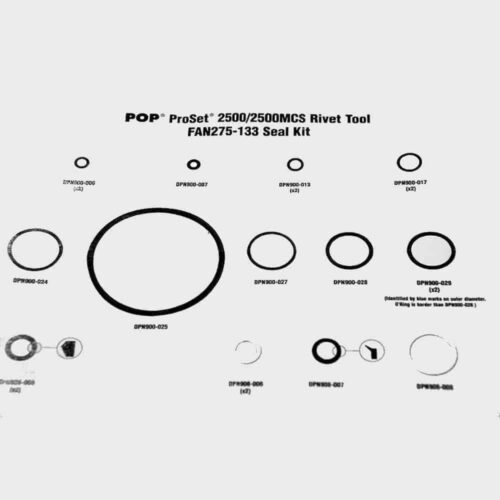 POP FAN275-133 Seal Kit for Proset 2500 / Proset 2500MCS POP Rivet Gun