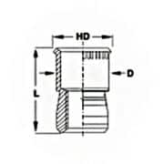 Sherex CAT/CFT Series – #CFT1/CAT1-3118 – Rivet Nut – Stainless Steel