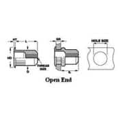 Sherex CAK Series – #CAK2-610-6.6 – Rivet Nut – Steel