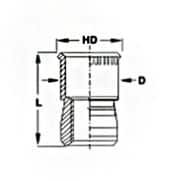 Sherex CFT/CAT Series – #CFT2/CAT2-1015 – Rivet Nut – Steel