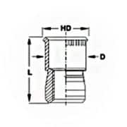 Sherex CAT/CFT Series – #CFT2/CAT2-0632 – Rivet Nut – Steel