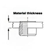 Sherex CAT/CFT Series – #CFT2/CAT2-0632 – Rivet Nut – Steel