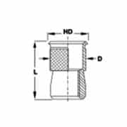 Sherex CFW/CAW Series – #CFW2/CAW2-3716 – Rivet Nut – Steel